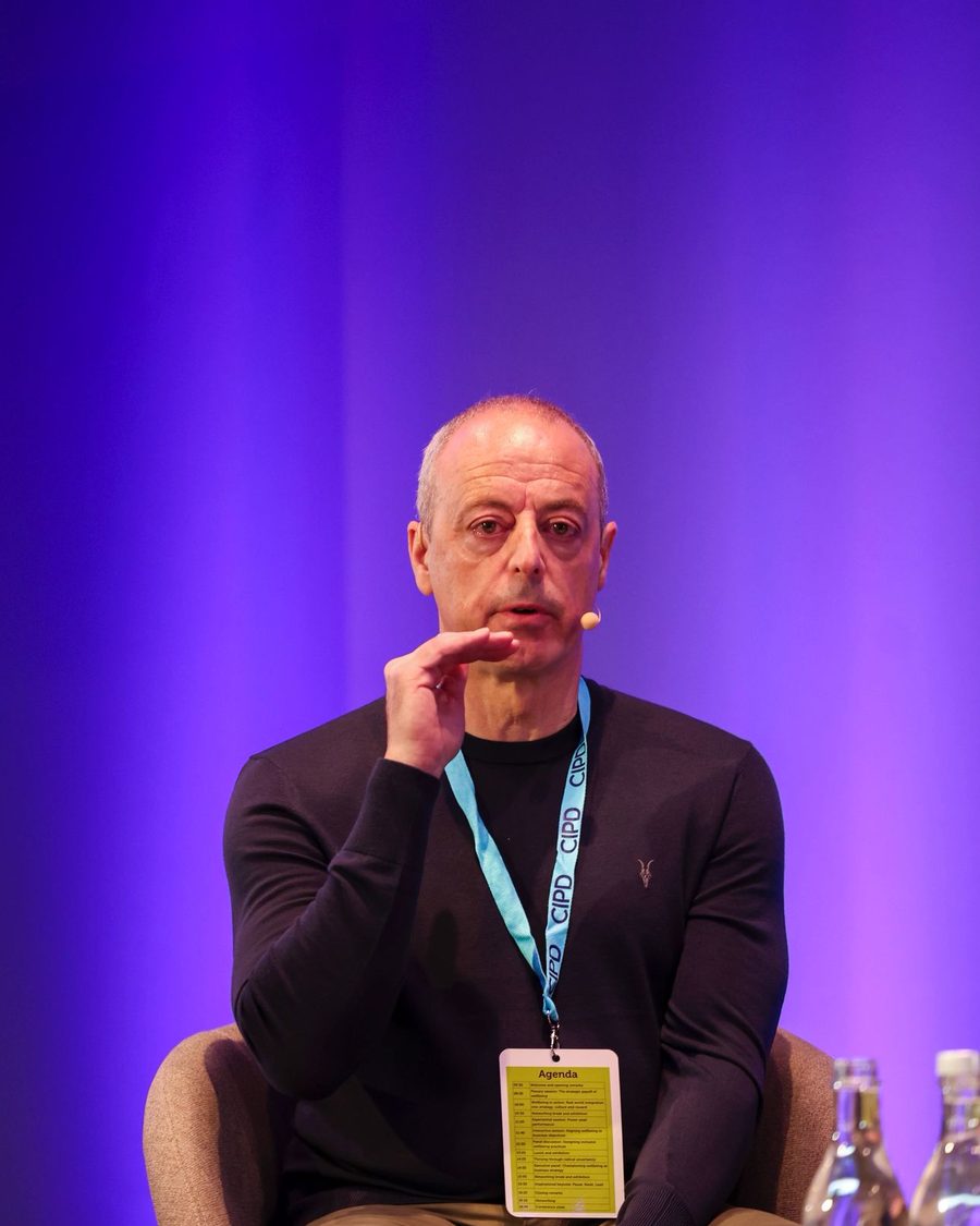 Brian Samson speaking on a panel at a CIPD event